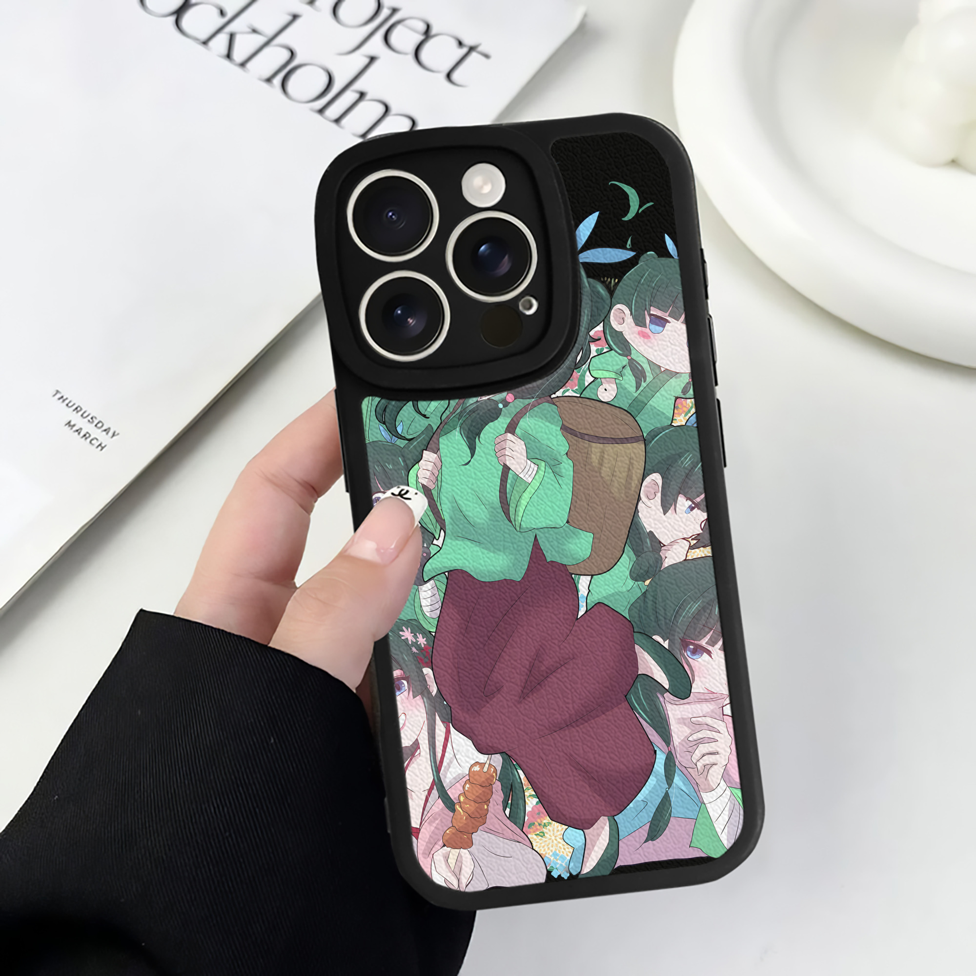 （画像用） 薬屋のひとりごと The Apothecary Diaries 【iPhone 16シリーズ対応】シリコンスマホケース（レザー調） 材質：シリコン